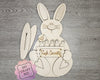 Easter Bunny Shelf Sitter | Easter Décor | Easter Crafts | DIY Craft Kits | DIY Paint Party kit | #3969