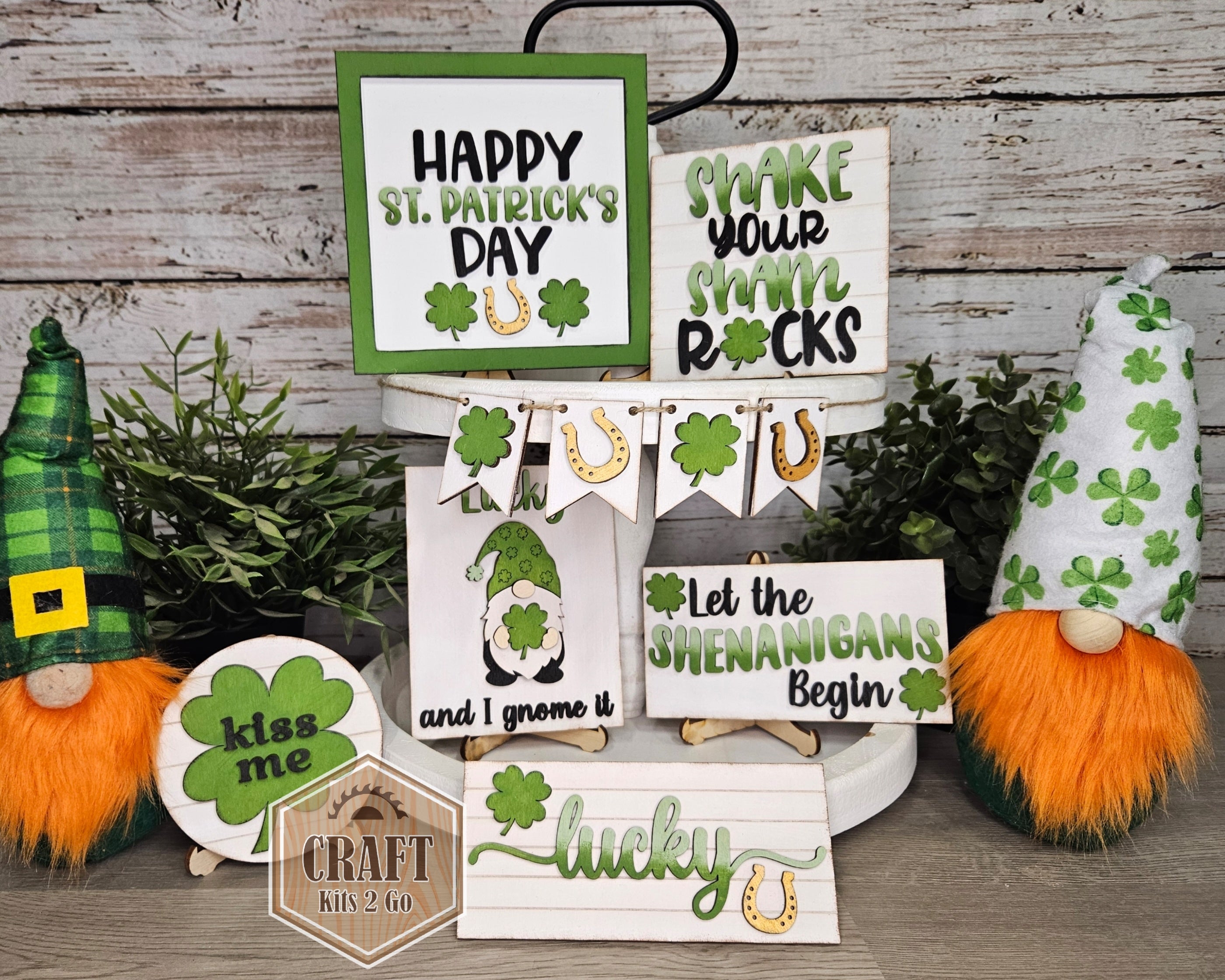 St. Patty's Gnome Tiered Tray Kit