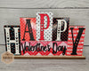 Happy Valentine's Day Word Blocks | Valentine Sign | Valentine's Day Crafts | DIY Craft Kit | Paint Party Supplies | Feb 14 | #3963