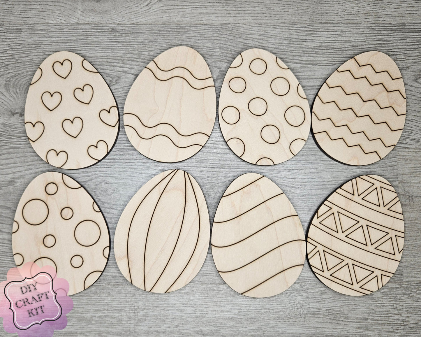 Set of 8 Decorative Easter Eggs | #3793