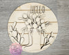 Hello Spring Sign | Tulips | Springtime | Spring Décor | Spring Crafts | DIY Craft Kits | Paint Party Supplies | #3950