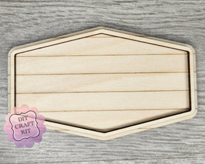 Shiplap Frame #2465 - Multiple Sizes Available - Unfinished Wood Cutout Frames
