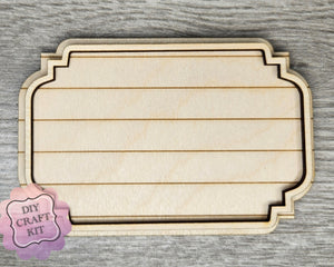 Shiplap Frame #2459 - Multiple Sizes Available - Unfinished Wood Cutout Frames