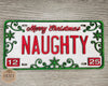 Naughty License | Christmas Crafts | DIY Craft Kits | Paint Party Supplies | Christmas Decor | #2317 - Multiple Sizes Available - Unfinished Wood Cutout Shapes