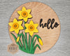 Spring Welcome | Daffodil | Springtime | Flowers | Spring Sign | Spring Crafts | DIY Craft Kits | Paint Party Supplies | #4068