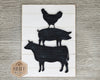 Farm Animal Sign | Farm Decor | Farm Crafts | DIY Craft Kits | Paint Party Supplies | #2278