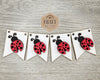 Lady Bug Bunting | Banner |  Lady Bug Decor | Summer Crafts | Summertime | DIY Craft Kits | Paint Party Supplies | #3807