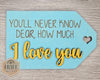 I love you tag | Crafts | DIY Craft Kits | Paint Party Supplies | #4136