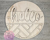 Hello Sign | Welcome Home Sign | Welcome Sign | Chevron | DIY Craft Kits | Paint Party Supplies | Crafts | #4158