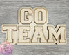 Go Team | Cheer | Football Season | Football Sign | Game Day | Game Day | Sports | DIY Craft Kits | Paint Party Supplies | #2741