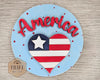 America Heart | 4th of July Decor | Summer Crafts | Patriotic Decor | DIY Craft Kits | Paint Party Supplies | #4230