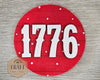 1776 Round | 4th of July Decor | Summer Crafts | Patriotic Decor | DIY Craft Kits | Paint Party Supplies | #4229
