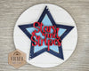 Stars & Strips Star Round | 4th of July Decor | Summer Crafts | Patriotic Decor | DIY Craft Kits | Paint Party Supplies | #4234