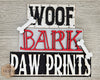 Woof Bark Paw Prints | Dog Welcome Sign | Pets | Dog House Sign | Crafts | DIY Craft Kits | Paint Party Supplies | #4264