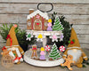 Gingerbread House Tier Tray | Christmas Tier Tray | Christmas Crafts | DIY Craft Kits | DIY Paint Party Supplies | #10006