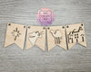 Nativity Banner | Bunting | Christmas Décor | Christmas Craft | Holiday Activities | DIY Craft Kits | Paint Party Supplies | #4432