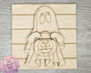 Halloween Ghost Craft | Halloween Sign | Halloween Decor | Halloween Crafts | DIY Craft Kits | Paint Party Supplies | #4480