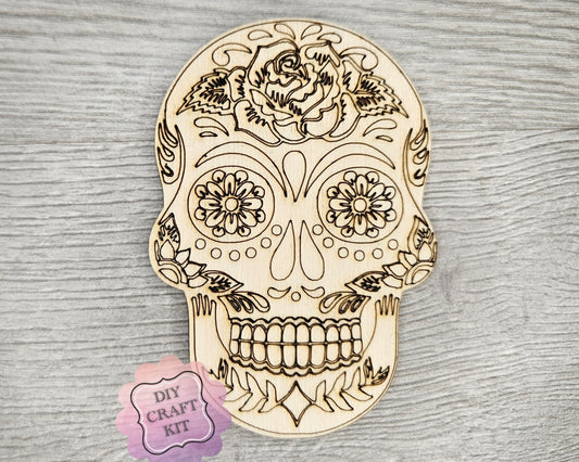 Sugar Skull wood shape | #2222