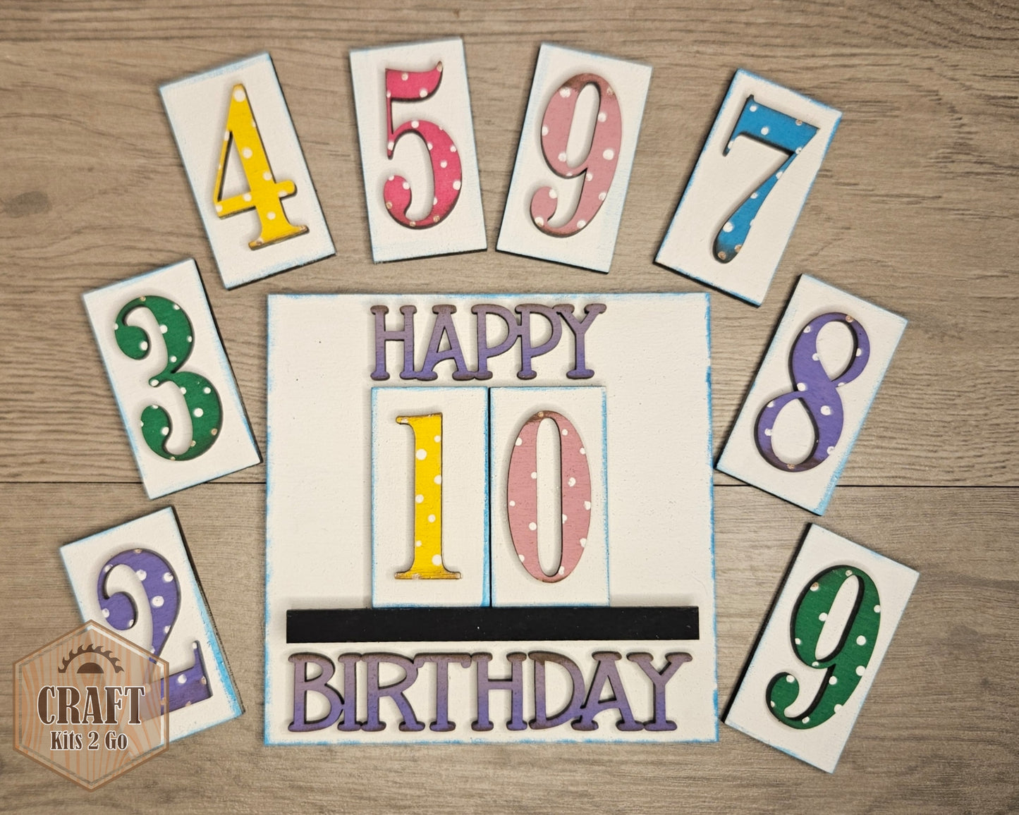Happy Birthday Interchangeable Number Sign | #2753