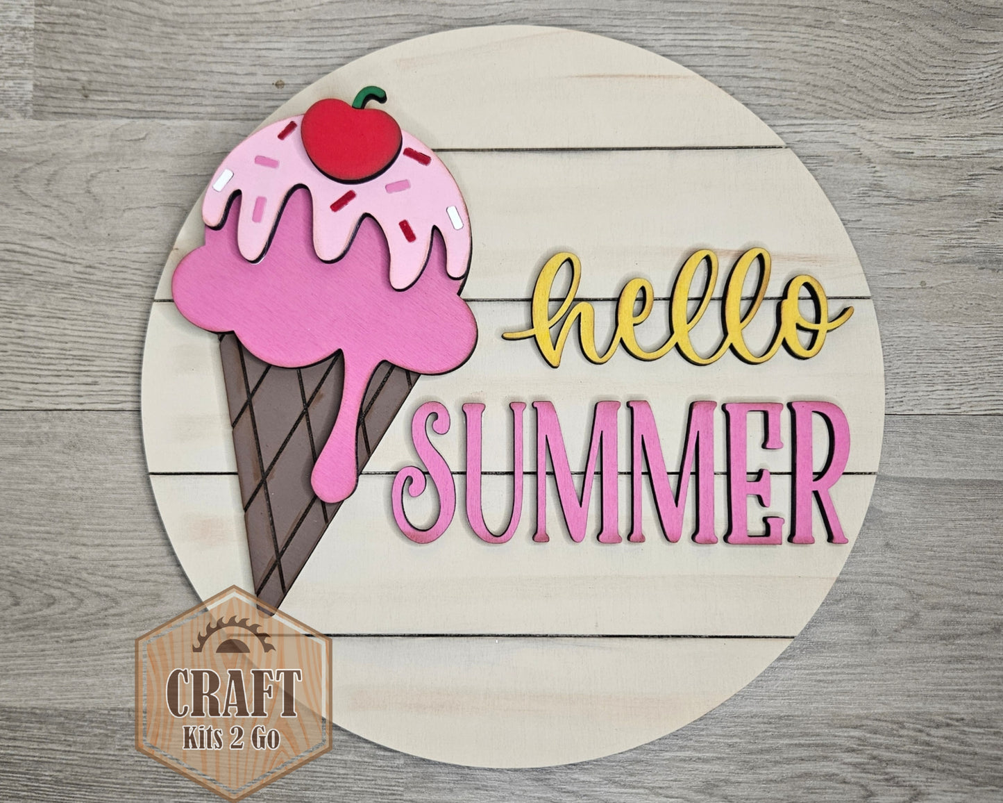 Hello Summer Ice Cream Sign | #4763