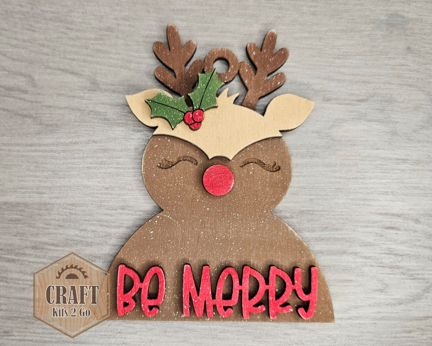 Reindeer "Be Merry" Ornament | #4407