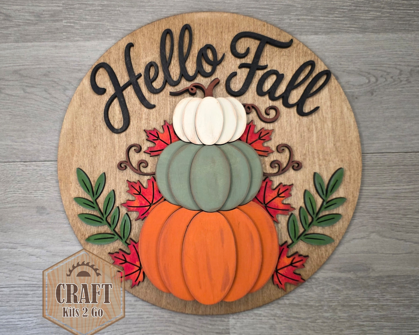 Hello Fall Stacked Pumpkins | #5028