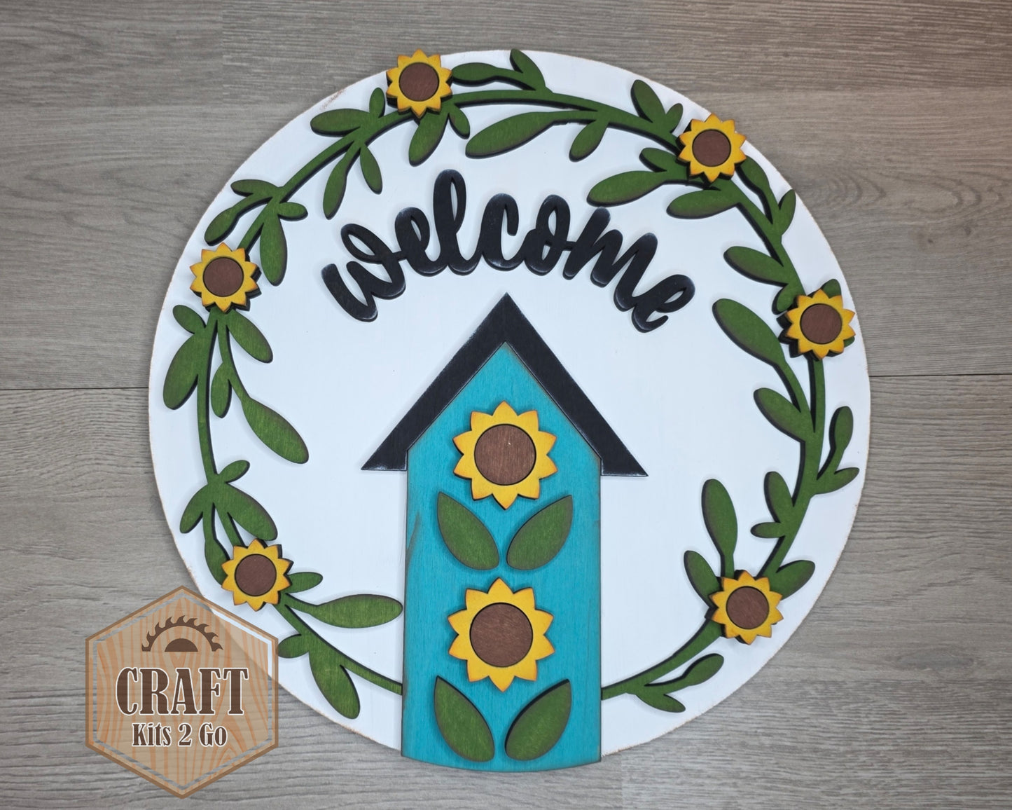 Welcome Sunflower Sign | #4695