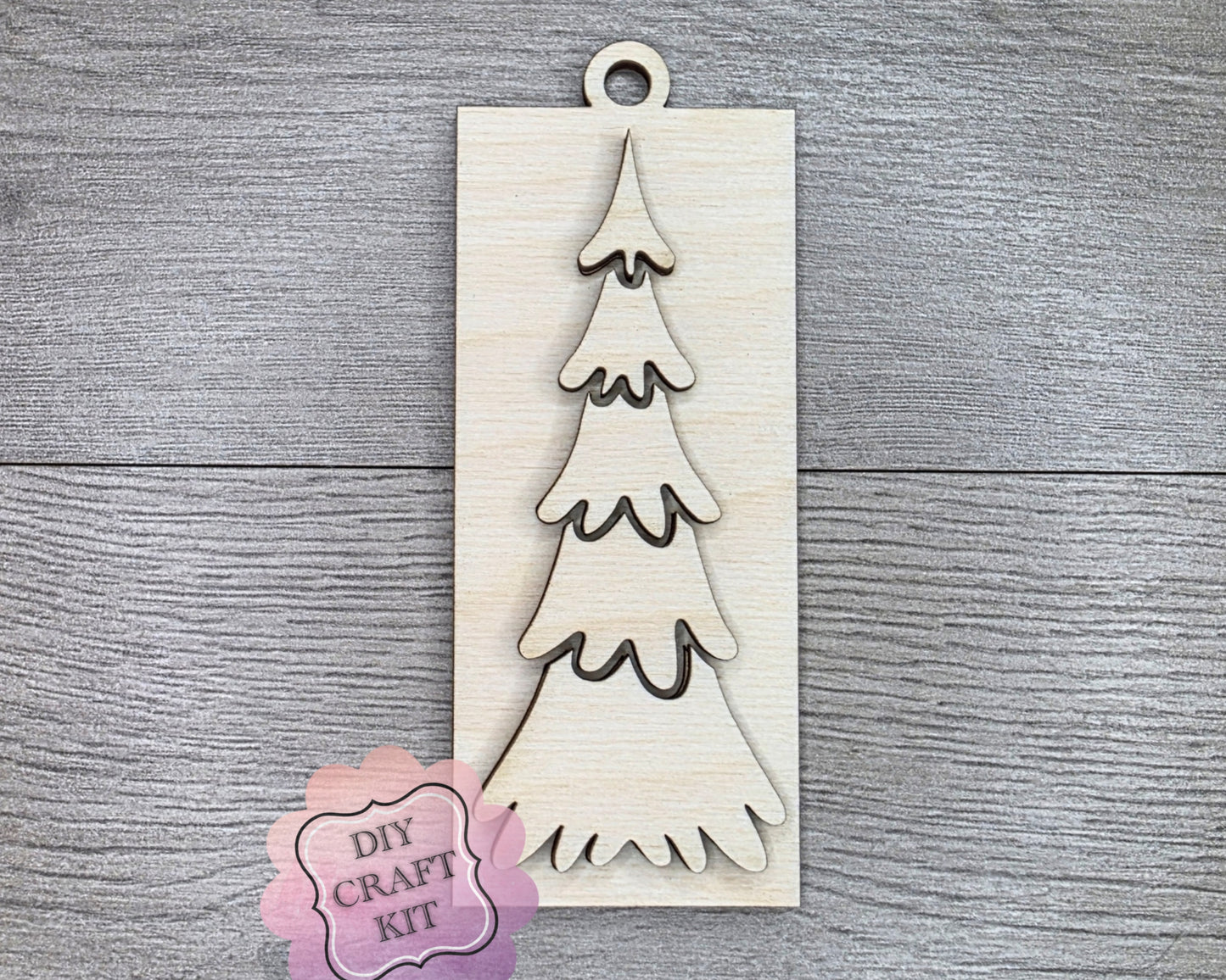 Rustic Christmas Tree Ornament | #2580