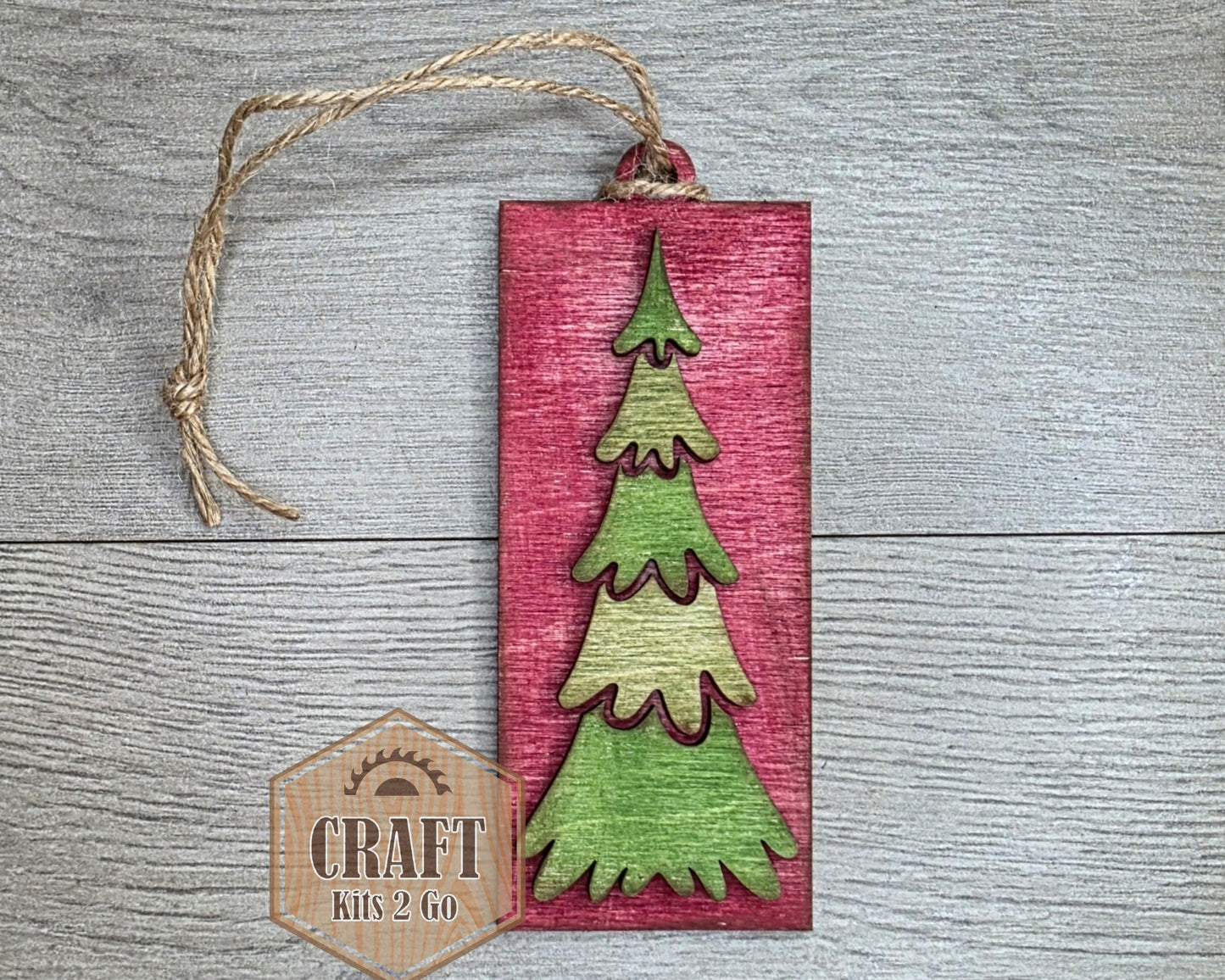 Rustic Christmas Tree Ornament | #2580