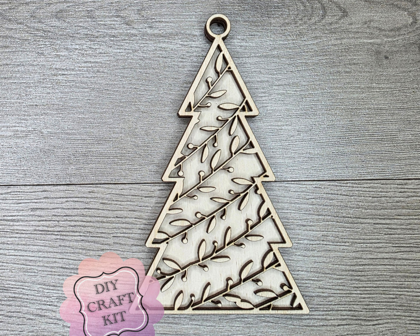 Holly Christmas Tree Ornament | #3172