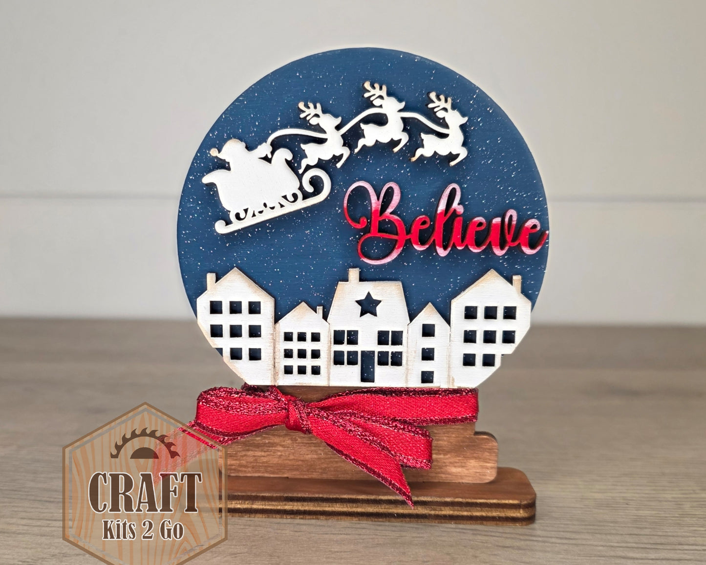 Believe Snow Globe Shelf Sitter Santa | #5161
