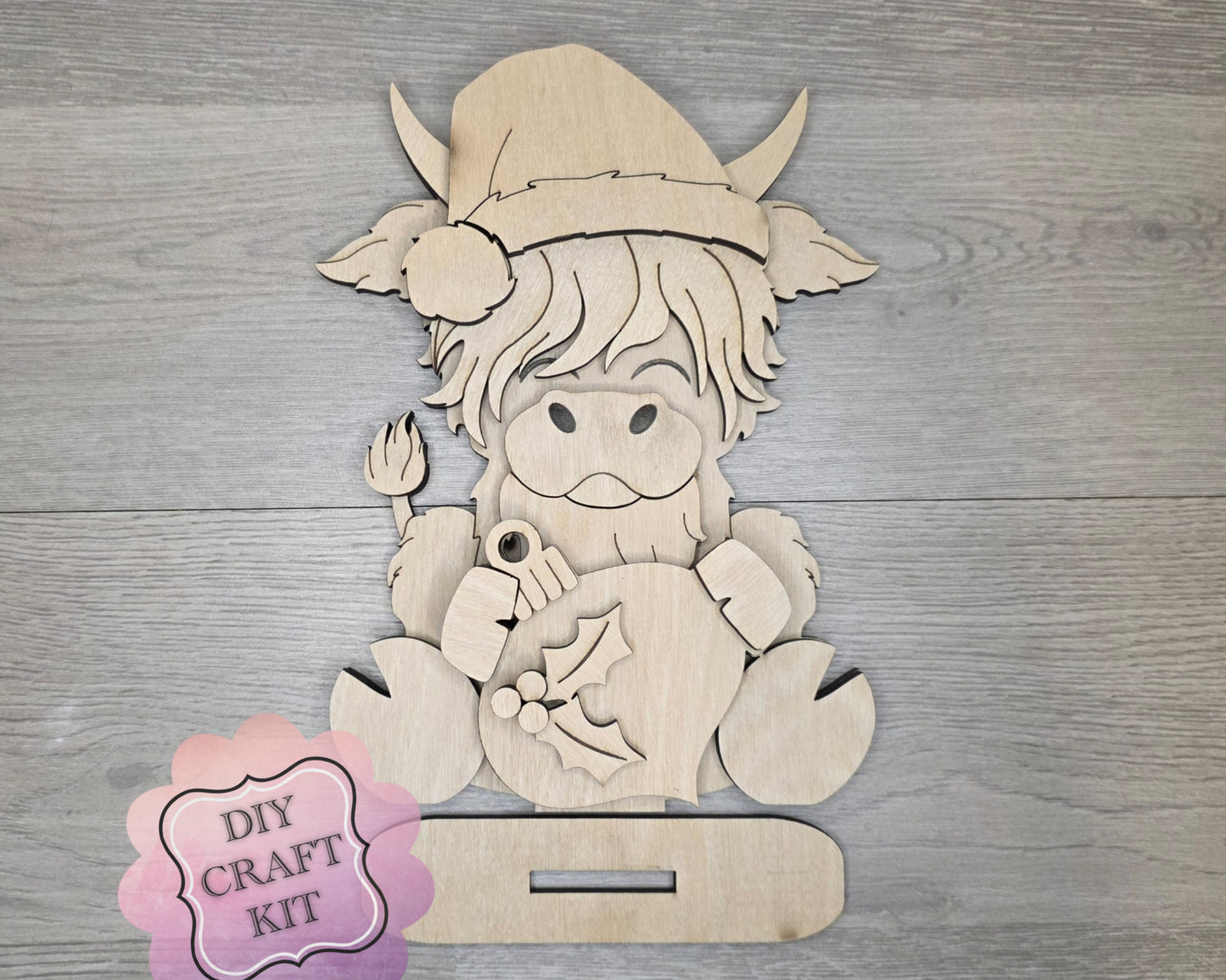 Highland Cow Christmas Shelf Sitter | #5096