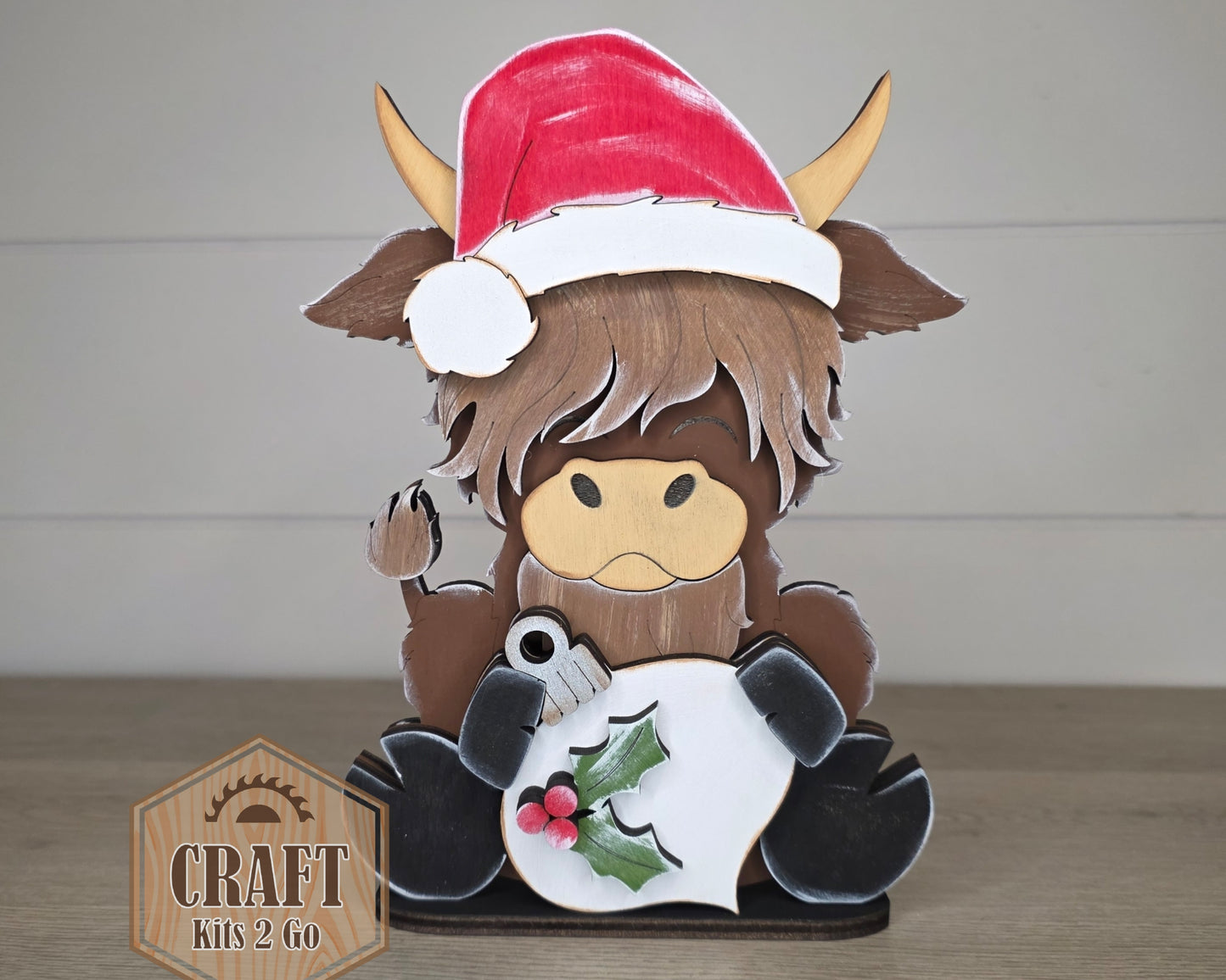 Highland Cow Christmas Shelf Sitter | #5096