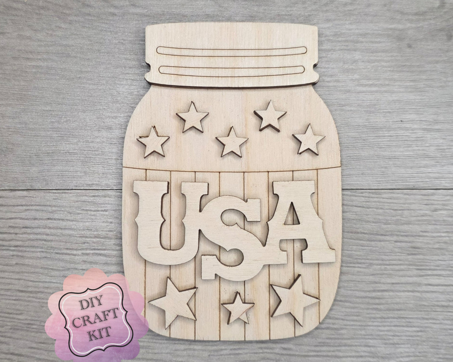 USA Patriotic Mason Jar | #3074
