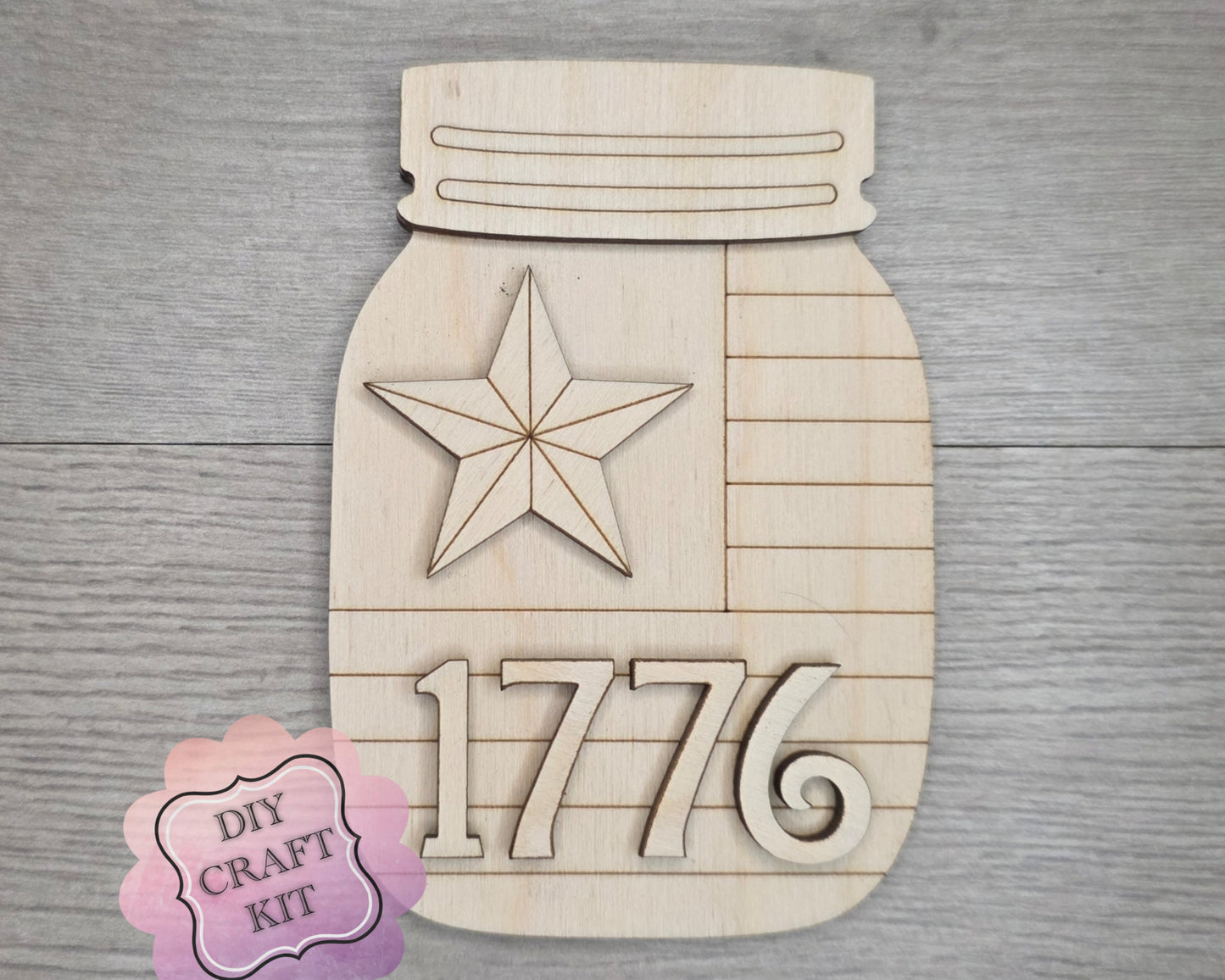 1776 Patriotic Mason Jar | #3075