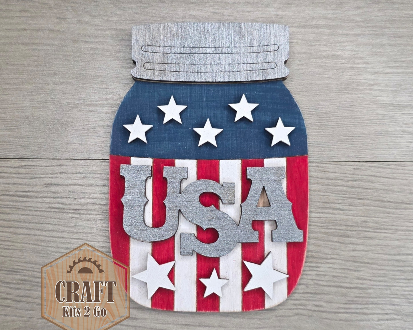 USA Patriotic Mason Jar | #3074