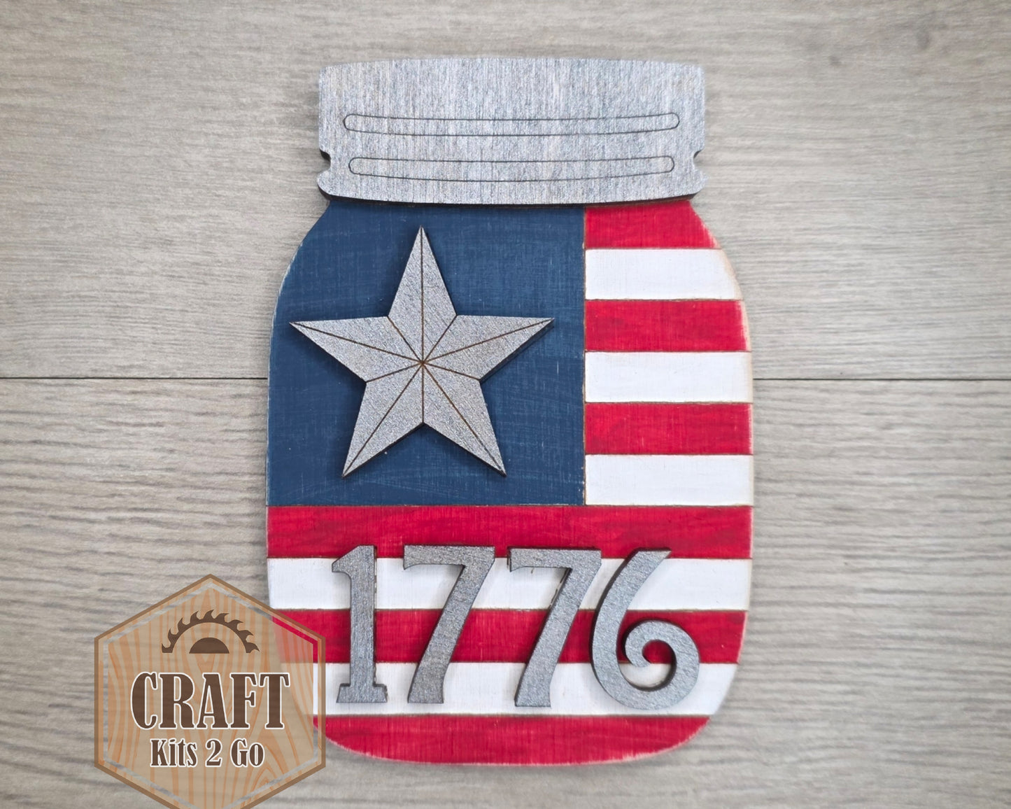 1776 Patriotic Mason Jar | #3075