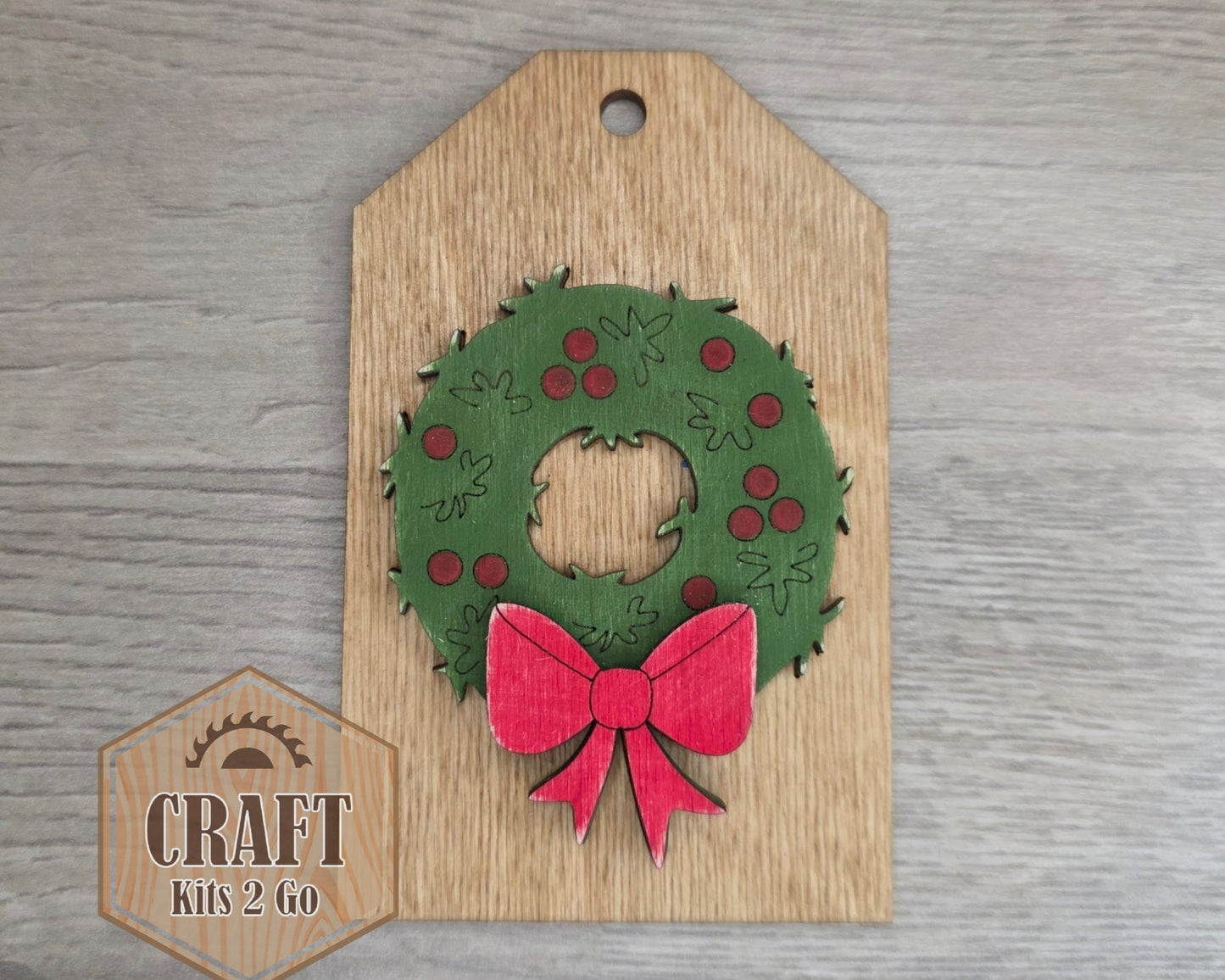 Christmas Wreath Tag Ornament | #2999