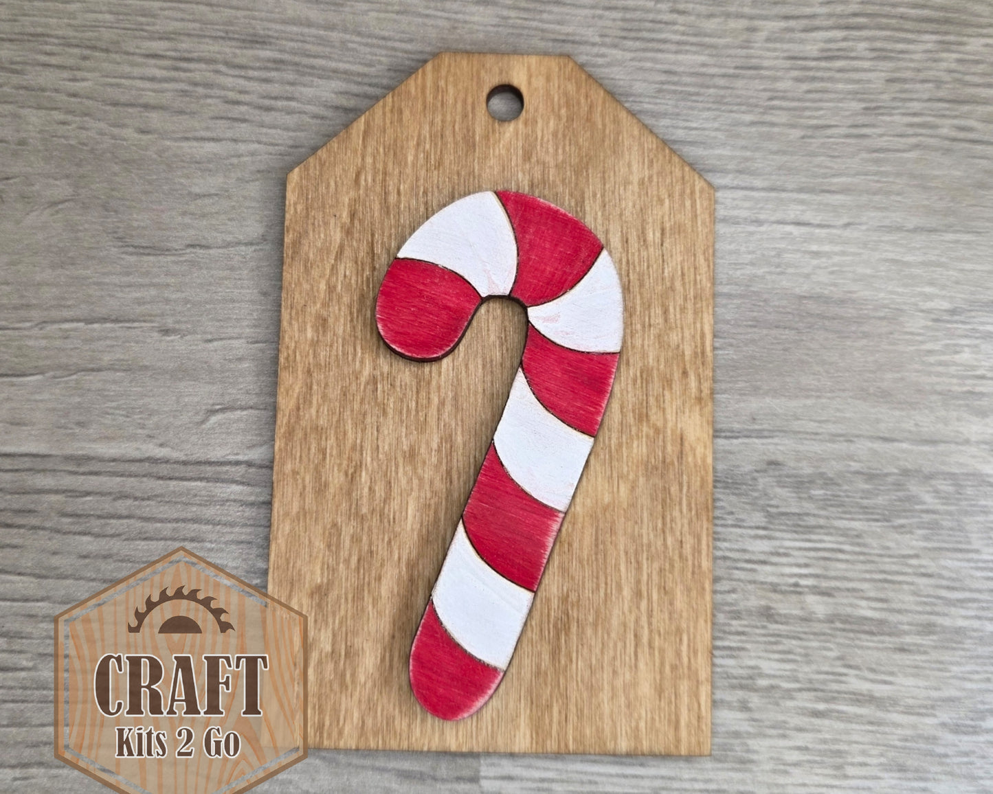 Candy Cane Tag Ornament | #2997