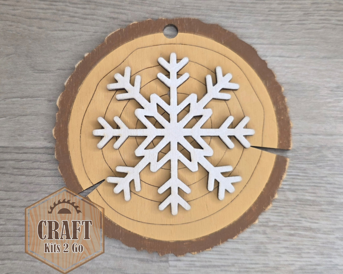 Snowflake Wood slice Ornament | #2988