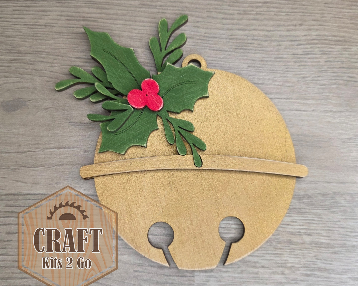 Holly Leaf Bell Ornament | #2992