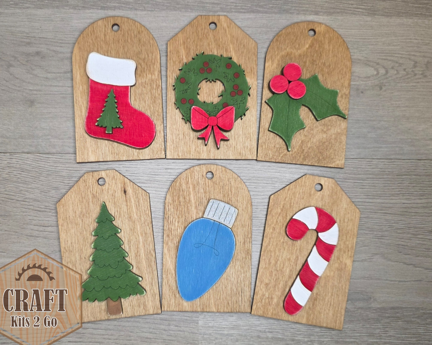 Candy Cane Tag Ornament | #2997
