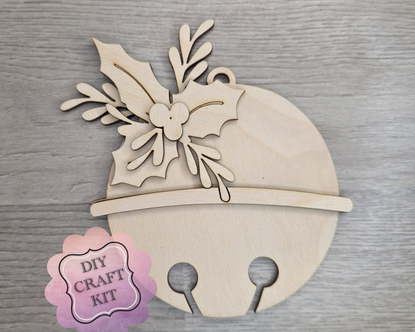 Holly Leaf Bell Ornament | #2992