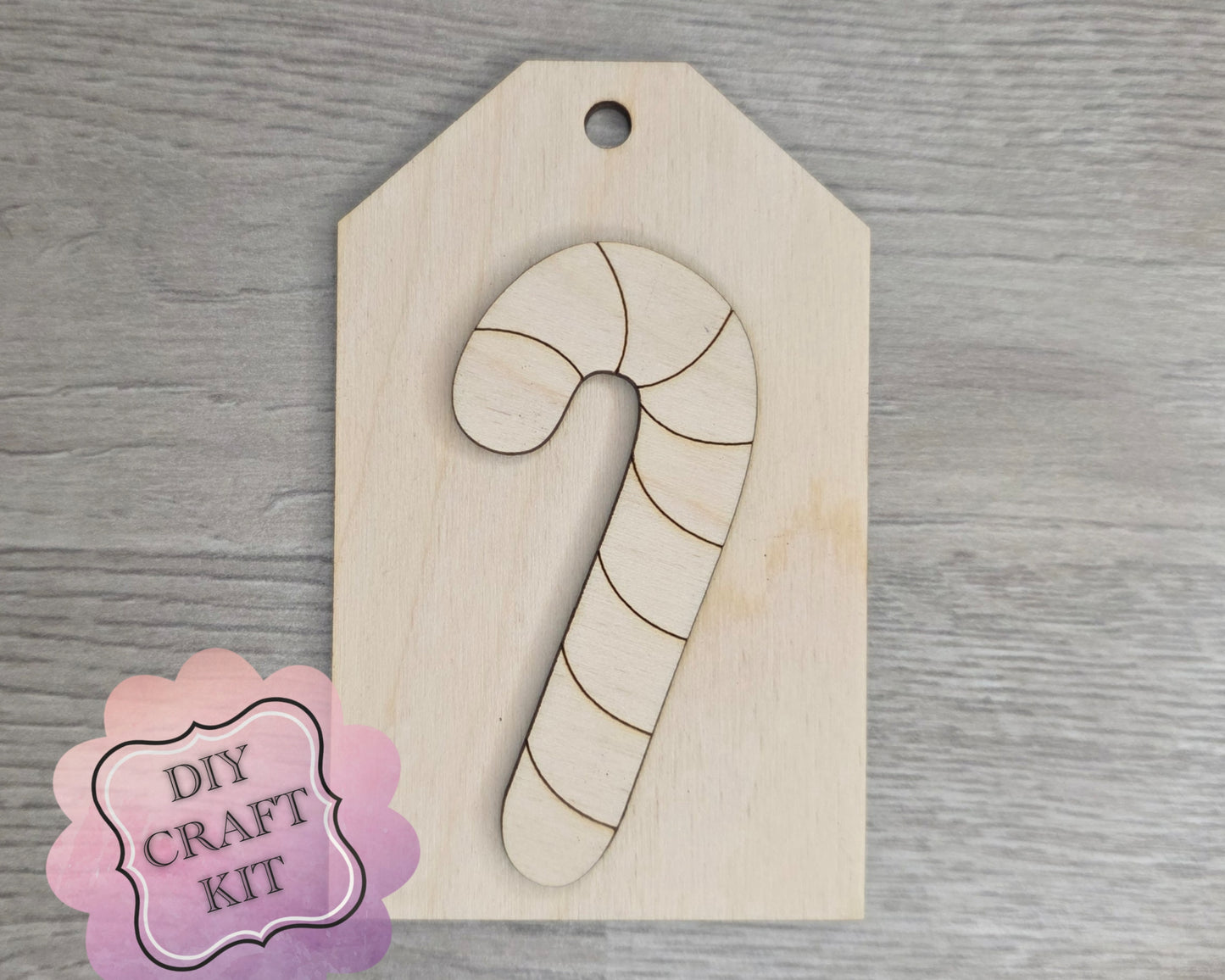 Candy Cane Tag Ornament | #2997