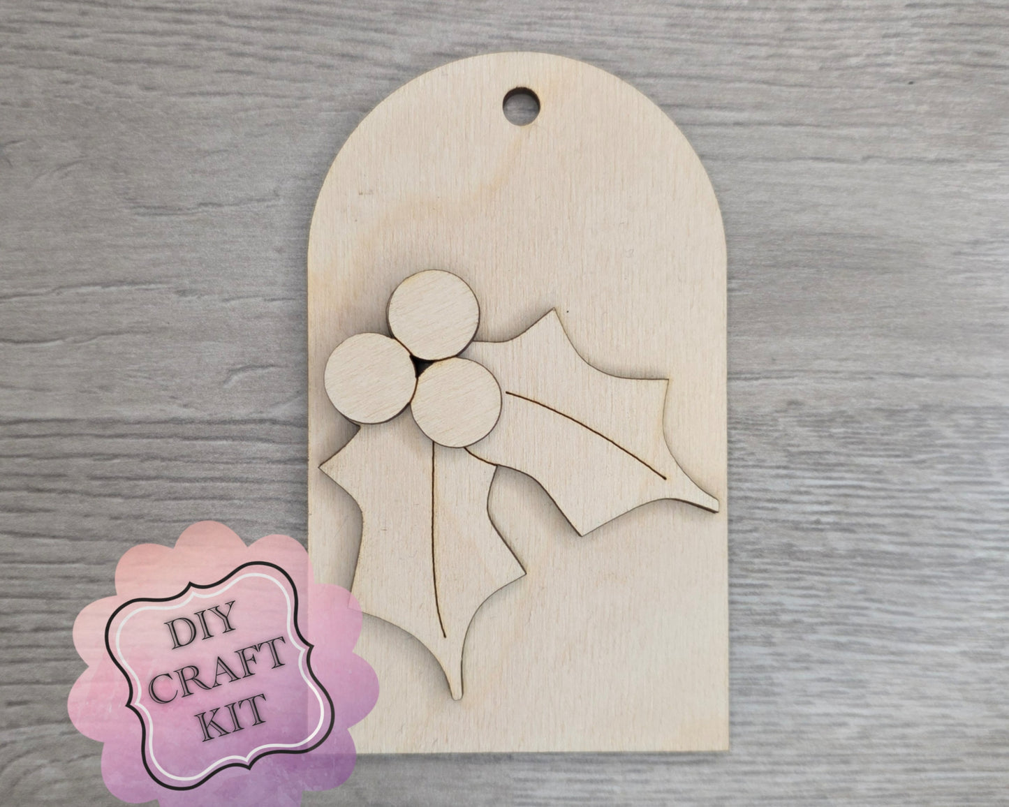Holly Leaf Tag Ornament | #2996