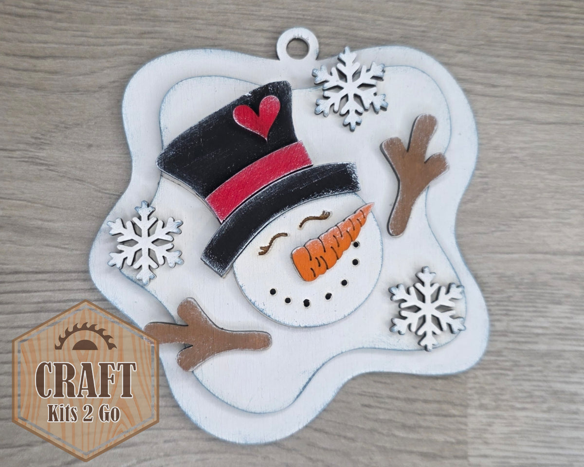 Melted Snowman Ornament | #3508