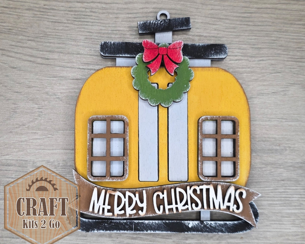 Mountain Gondola Ornament | #5357