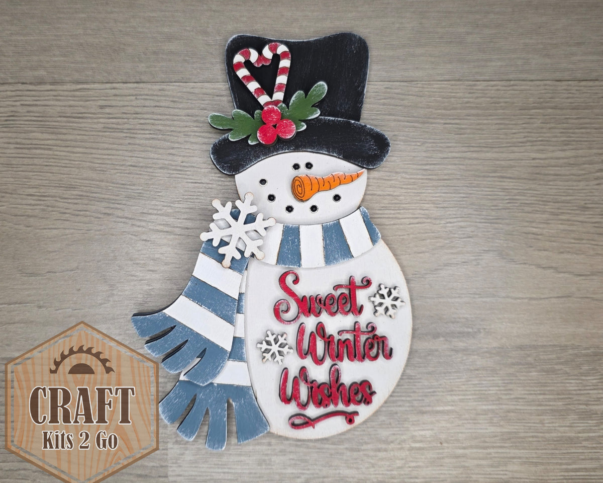 Sweet Winter wishes Snowman | #5282
