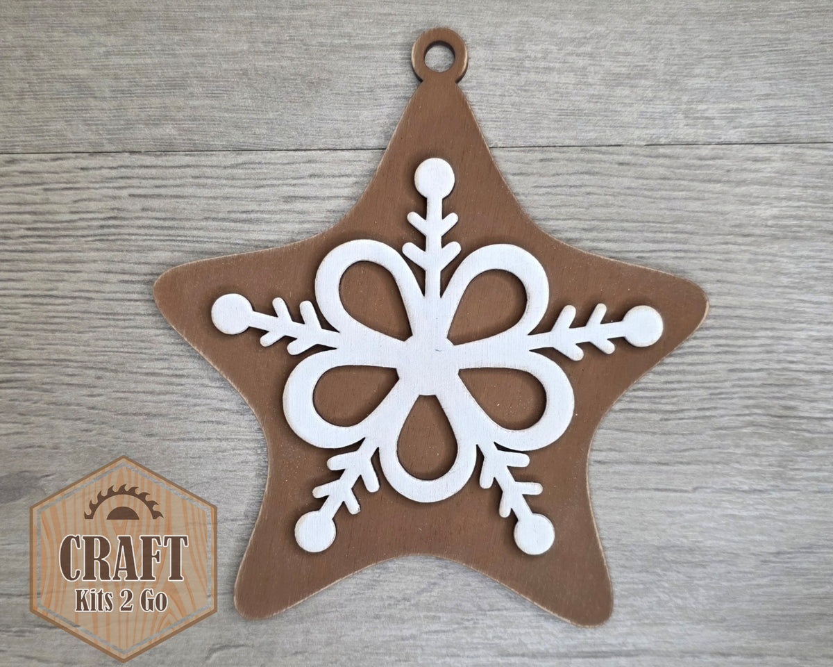 Gingerbread Snowflake Icing Ornament | #5366