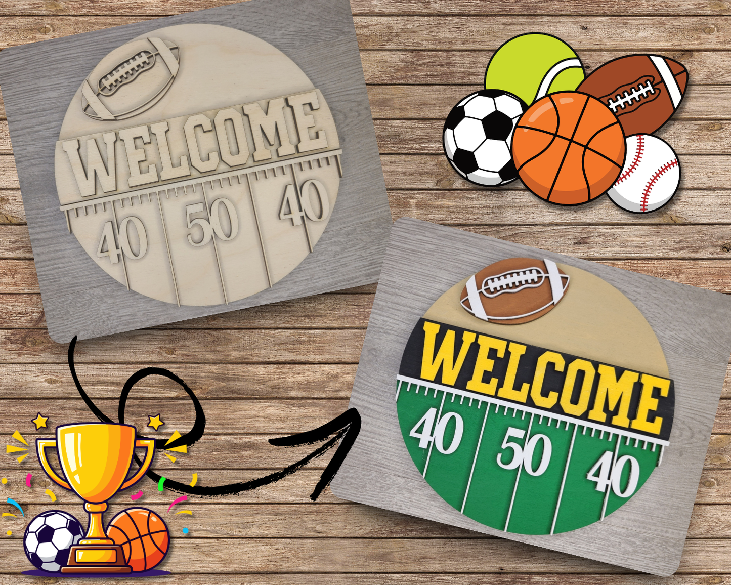 Football Welcome Sign | #2645